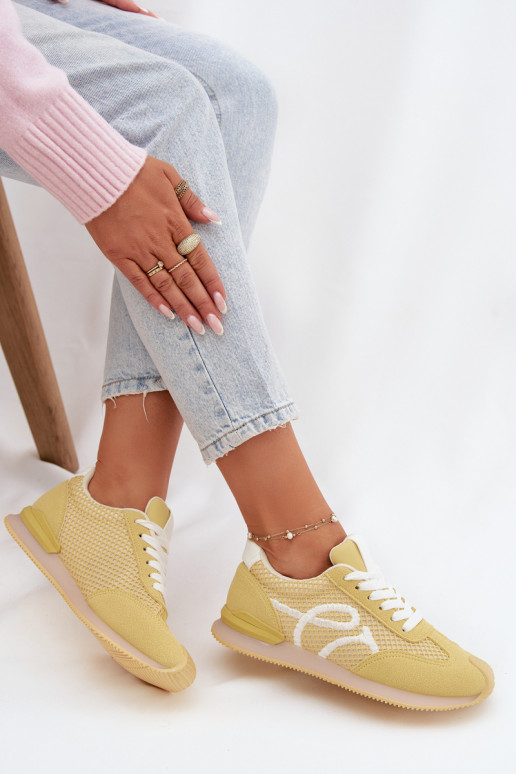 Sneakers modeļa apavi sporta apavi Sieviešu Dzelteni Tarlisse