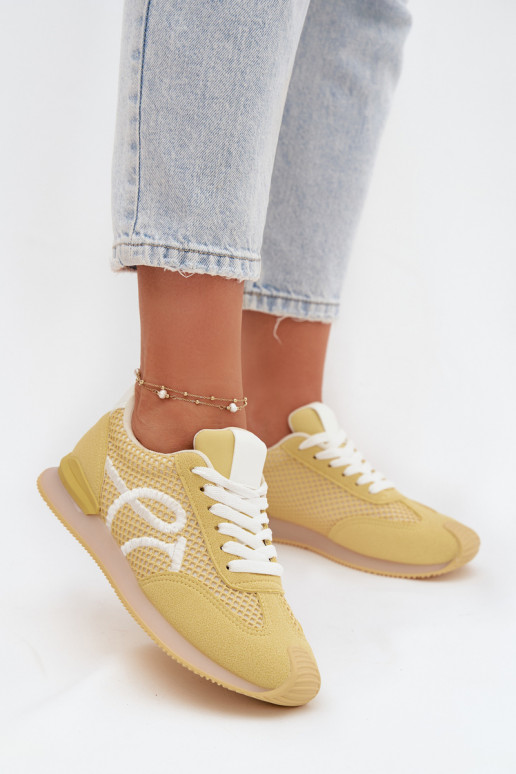 Sneakers modeļa apavi sporta apavi Sieviešu Dzelteni Tarlisse