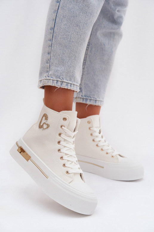 sieviešu puszābaki ar platformu baltas krāsas Meloria