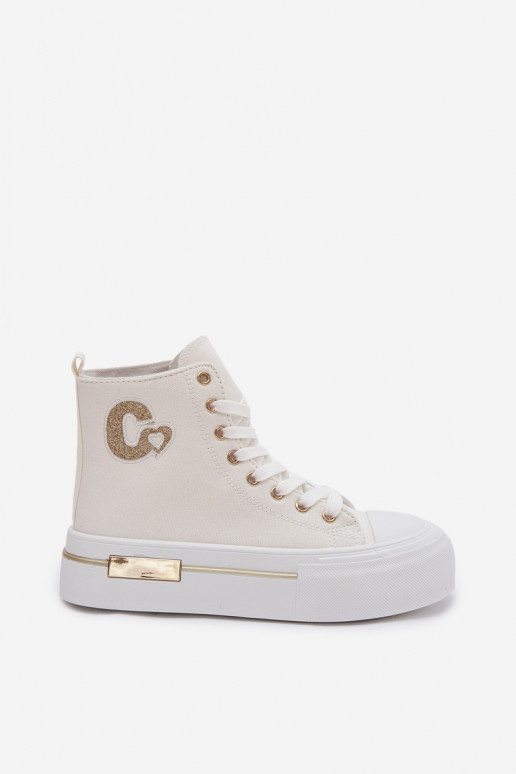 sieviešu puszābaki ar platformu baltas krāsas Meloria