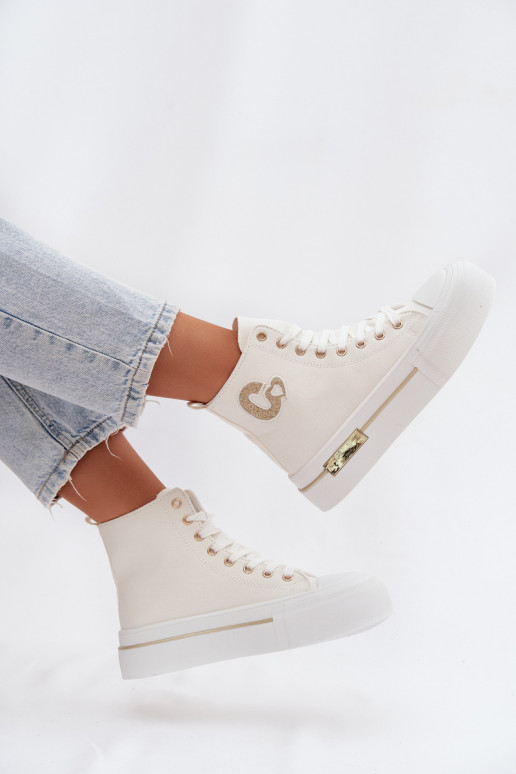 sieviešu puszābaki ar platformu baltas krāsas Meloria