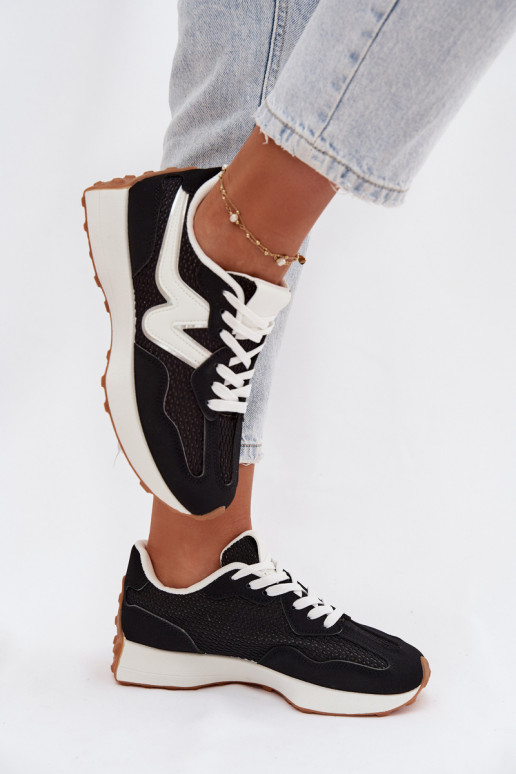 sporta apavi Sieviešu ar platformu melnas krāsas Janelora