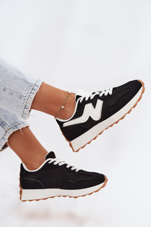 sporta apavi Sieviešu ar platformu melnas krāsas Janelora