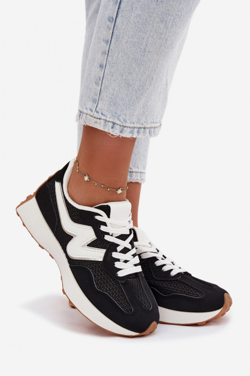 sporta apavi Sieviešu ar platformu melnas krāsas Janelora