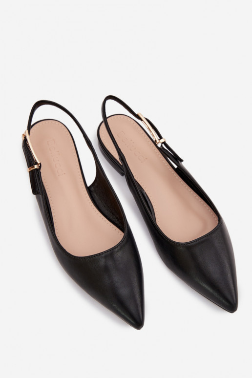 Balerīnas Ar zelta sprādzi melnas krāsas Iverelle