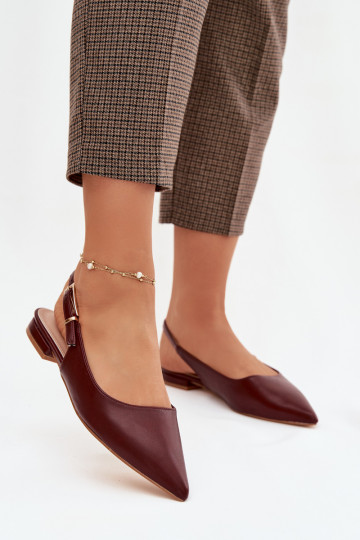 Balerīnas Ar zelta sprādzi bordo krāsas Iverelle