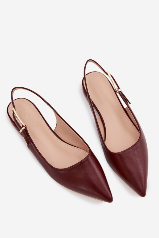 Balerīnas Ar zelta sprādzi bordo krāsas Iverelle