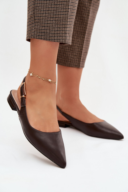 Balerīnas Ar zelta sprādzi CzekoladoIne Iverelle