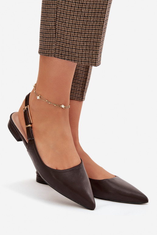 Balerīnas Ar zelta sprādzi CzekoladoIne Iverelle