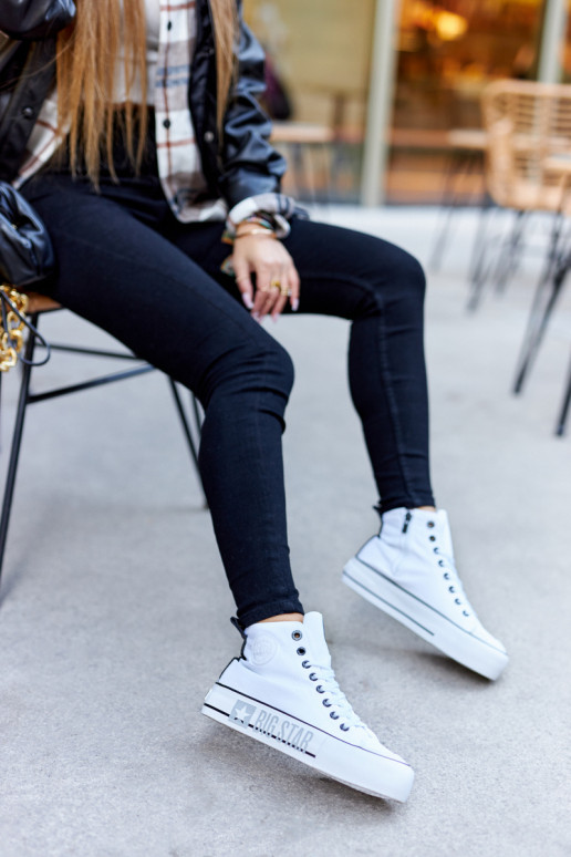 Sieviešu brīvā laika apavi ar zoli Big Star II274014 baltas krāsas