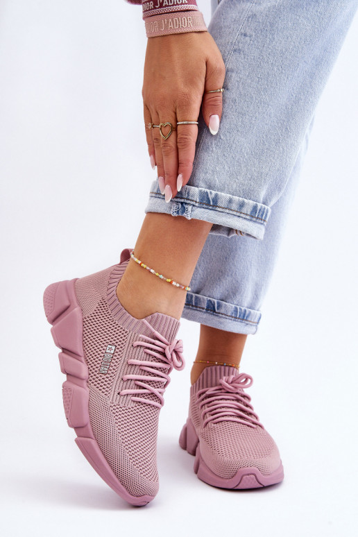 Sieviešu Gaisma Sneakers modeļa apavi Memory Foam System Big Star JJ274266 Rozā krāsas