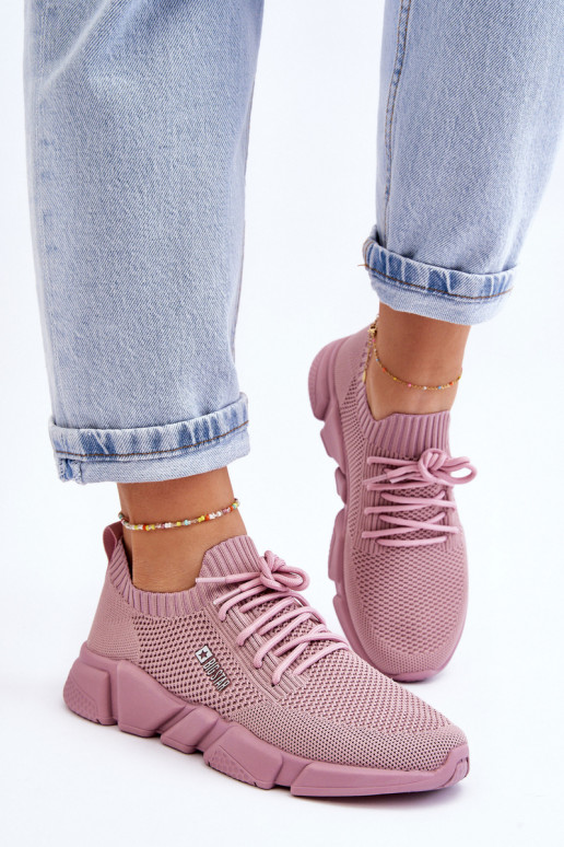 Sieviešu Gaisma Sneakers modeļa apavi Memory Foam System Big Star JJ274266 Rozā krāsas