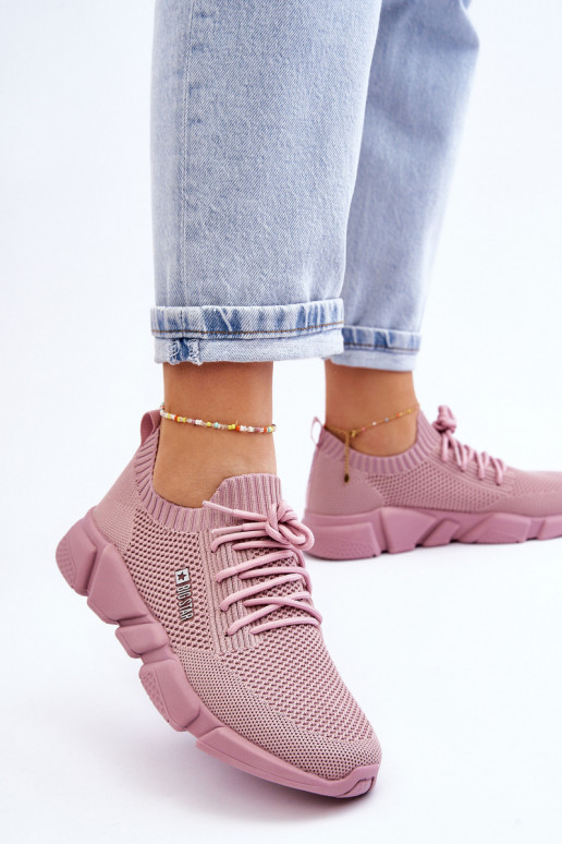 Sieviešu Gaisma Sneakers modeļa apavi Memory Foam System Big Star JJ274266 Rozā krāsas