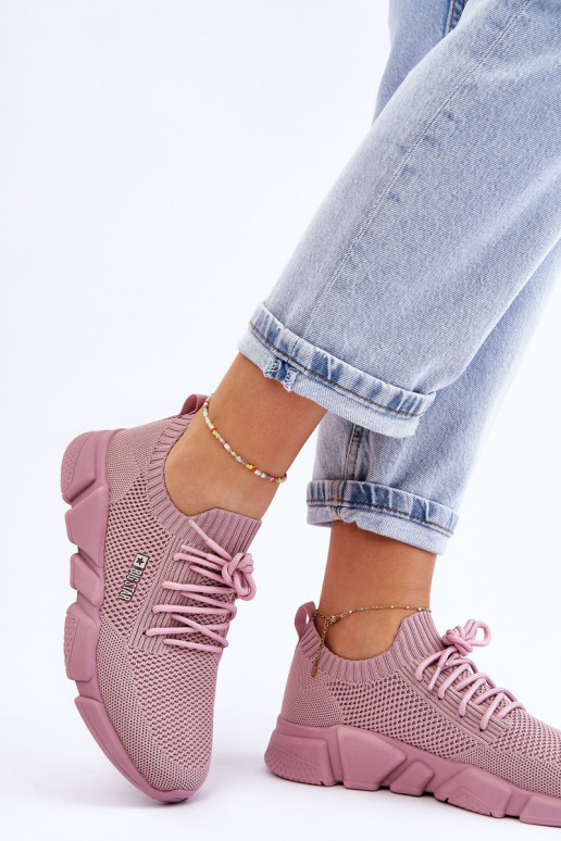 Sieviešu Gaisma Sneakers modeļa apavi Memory Foam System Big Star JJ274266 Rozā krāsas