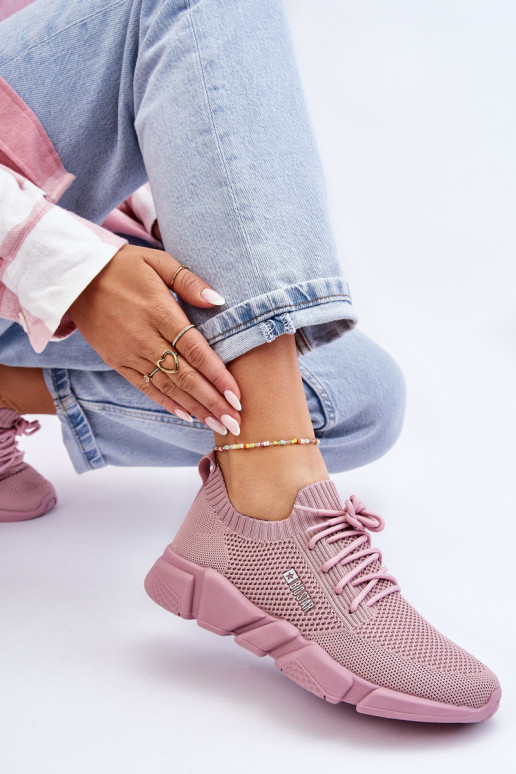 Sieviešu Gaisma Sneakers modeļa apavi Memory Foam System Big Star JJ274266 Rozā krāsas