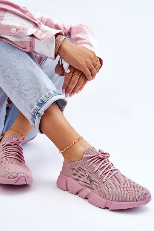 Sieviešu Gaisma Sneakers modeļa apavi Memory Foam System Big Star JJ274266 Rozā krāsas