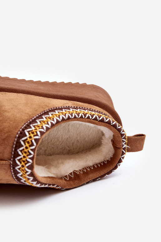 Čības Uz biezas zolesEko zamšādau brūnas krāsas Sylva