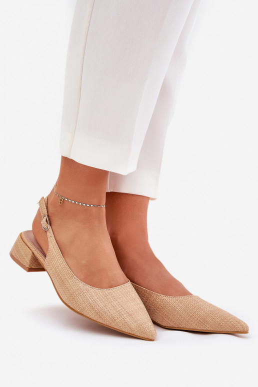 rakstainas basenes Sieviešu Ieslēgts Delikātsm Obcasie smilšu krāsas Jorela