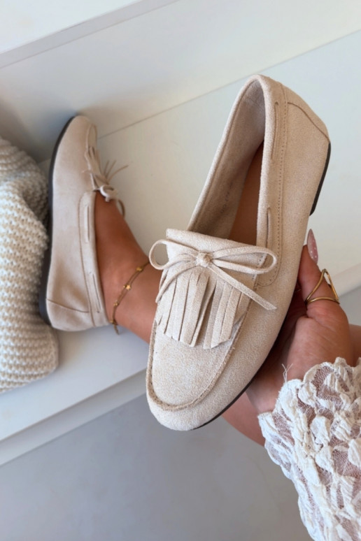 Sieviešu mokasīni ar kutām ziloņu kaula krāsā Janelisse