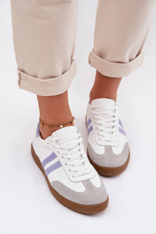 Zazoo N1068 Āda Zems Sneakers modeļa apavi Sieviešu Baltas-Zilas krāsas