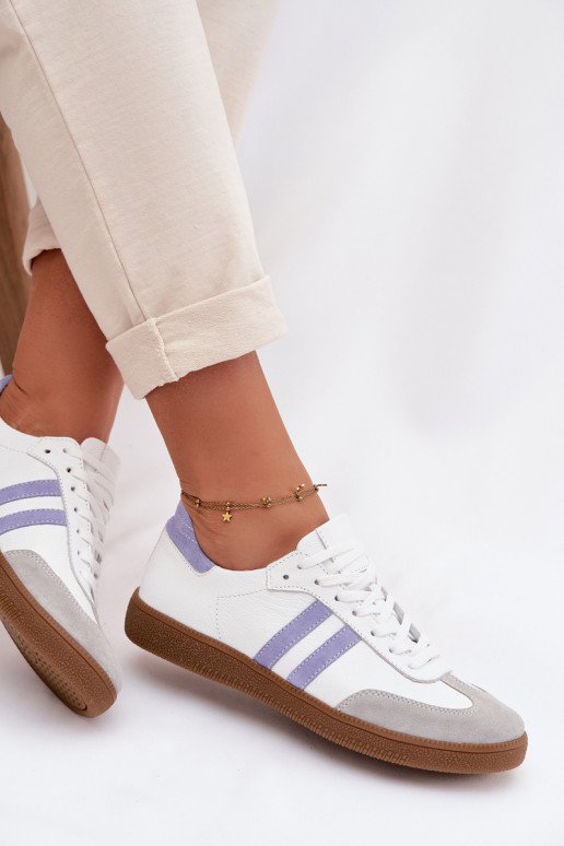 Zazoo N1068 Āda Zems Sneakers modeļa apavi Sieviešu Baltas-Zilas krāsas