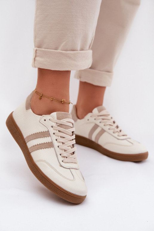 Zazoo N1068 Āda Zems Sneakers modeļa apavi Sieviešu smilšu krāsas