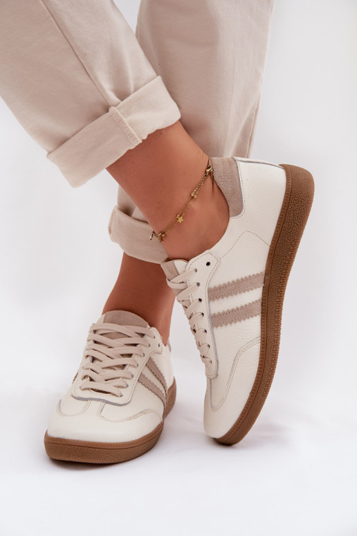 Zazoo N1068 Āda Zems Sneakers modeļa apavi Sieviešu smilšu krāsas