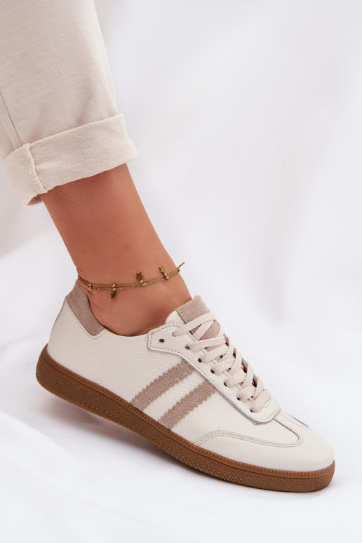 Zazoo N1068 Āda Zems Sneakers modeļa apavi Sieviešu smilšu krāsas