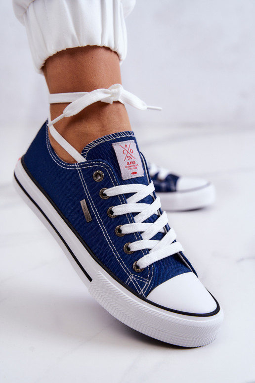 Sieviešu Klasiska modeļa brīvā laika apavi Cross Jeans JJ2R4012C tumši zilas krāsas