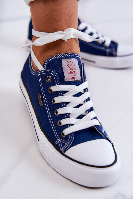 Sieviešu Klasiska modeļa brīvā laika apavi Cross Jeans JJ2R4012C tumši zilas krāsas