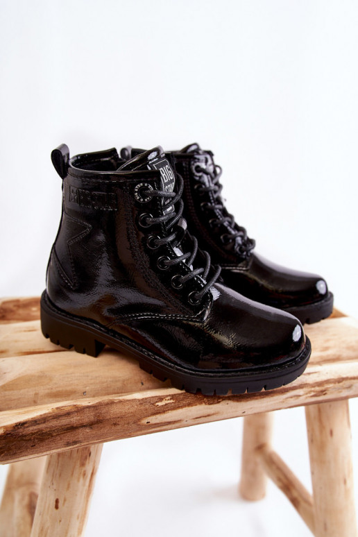 Bērnu apavi Laque siltināti Sieviešu puszābaki Big Star II374045 melnas krāsas