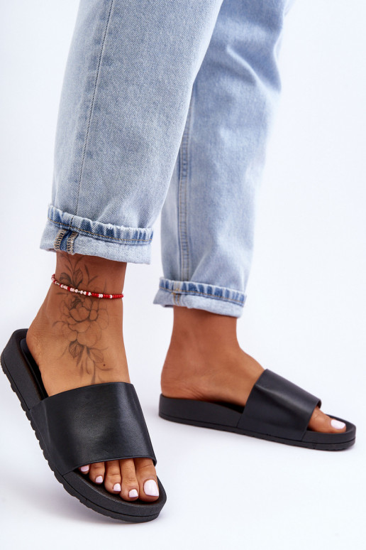 Klasiska modeļa Sieviešu Čības melnas krāsas Rolien