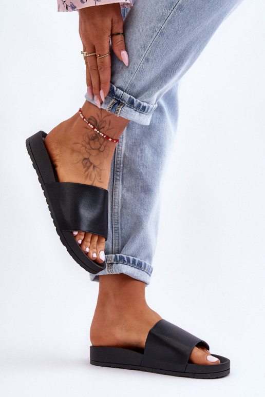 Klasiska modeļa Sieviešu Čības melnas krāsas Rolien