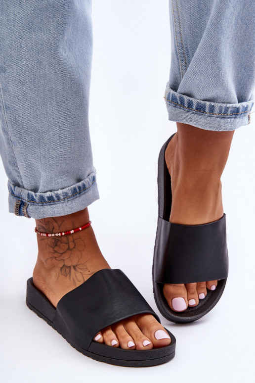 Klasiska modeļa Sieviešu Čības melnas krāsas Rolien