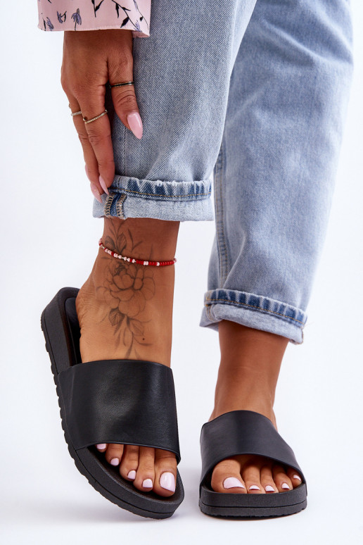 Klasiska modeļa Sieviešu Čības melnas krāsas Rolien