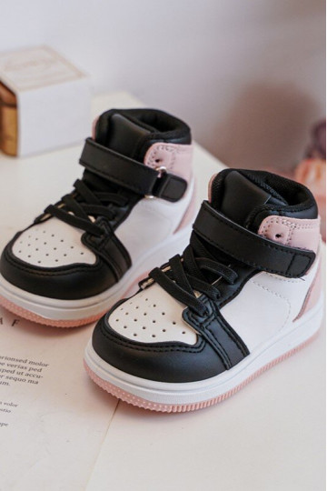 Augsts Bērnu sporta apavi Baltas-Rozā krāsas Teredite