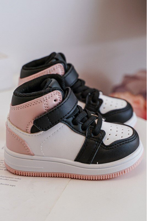 Augsts Bērnu sporta apavi Baltas-Rozā krāsas Teredite