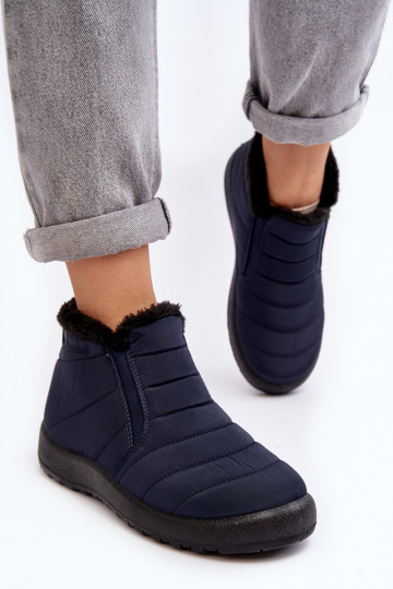 siltināti Zema sieviešu sniega apavi tumši zilas krāsas Enmore