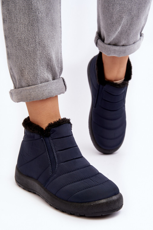 siltināti Zema sieviešu sniega apavi tumši zilas krāsas Enmore