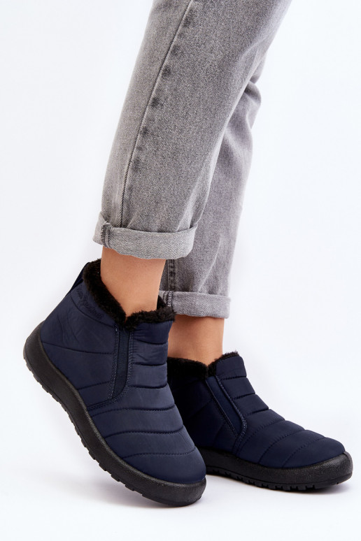 siltināti Zema sieviešu sniega apavi tumši zilas krāsas Enmore