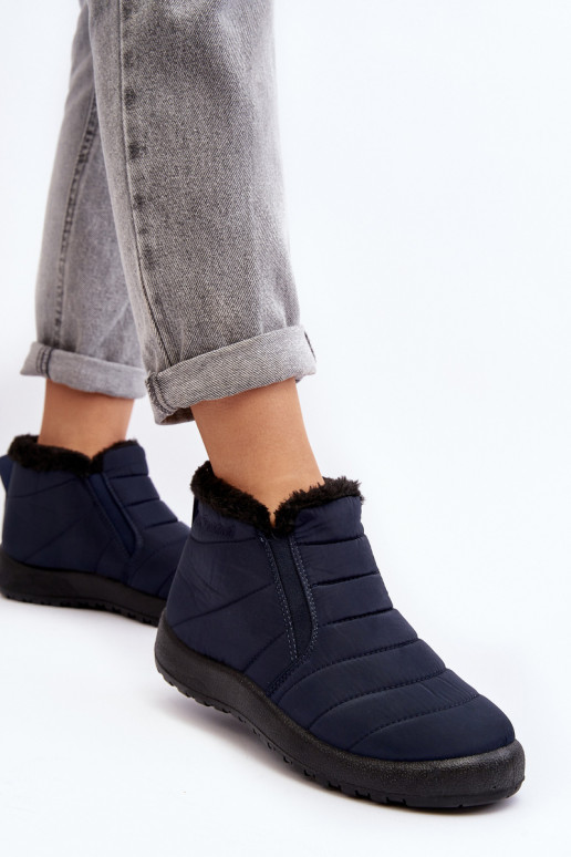 siltināti Zema sieviešu sniega apavi tumši zilas krāsas Enmore