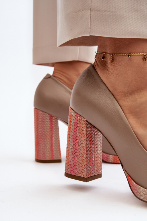 Kurpes ar papēdi Laura Messi 2746 smilšu krāsas