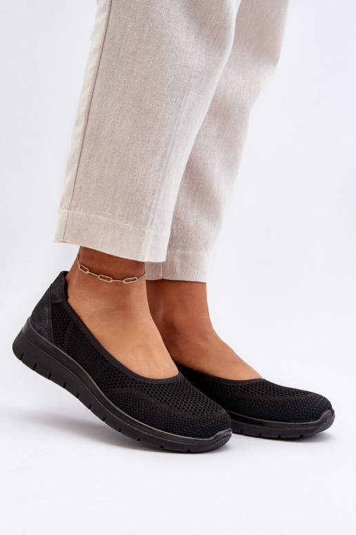 Balerīnas ar platformu I Koturnie melnas krāsas Aviaba