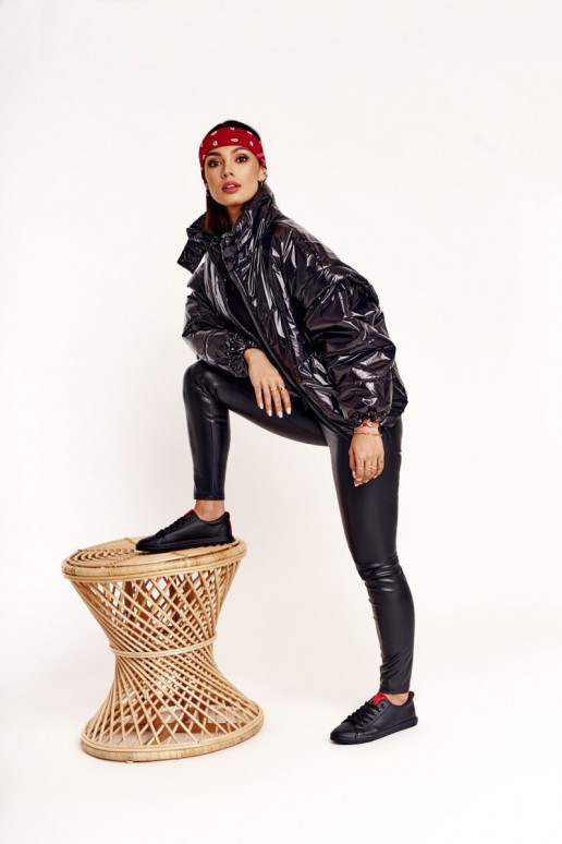 Stilīgi sporta apavi no dabīgas ādas Ar lenti BIG STAR DD274687 melnas krāsas