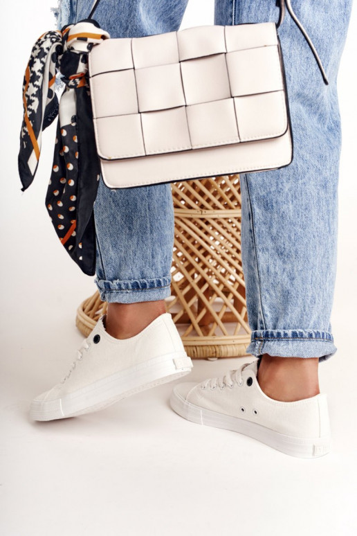 Sieviešu zemais brīvā laika apavi Big Star DD274451 baltas krāsas