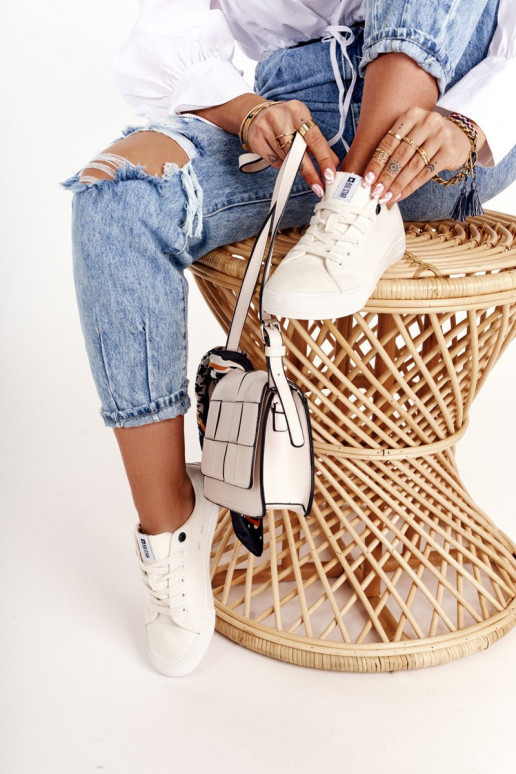 Sieviešu zemais brīvā laika apavi Big Star DD274451 baltas krāsas