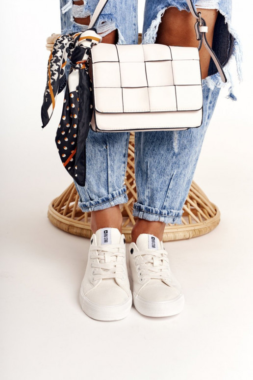 Sieviešu zemais brīvā laika apavi Big Star DD274451 baltas krāsas