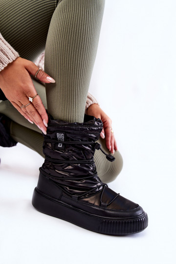 Sieviešu siltināti sniega apavi Big Star KK274193 melnas krāsas 2