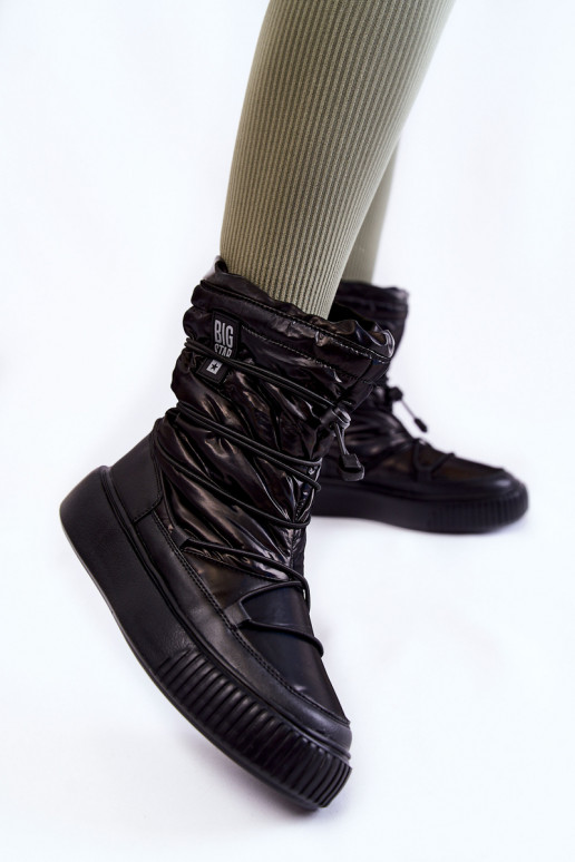 Sieviešu siltināti sniega apavi Big Star KK274193 melnas krāsas