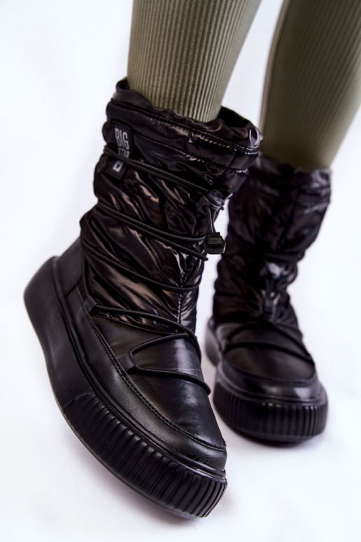 Sieviešu siltināti sniega apavi Big Star KK274193 melnas krāsas